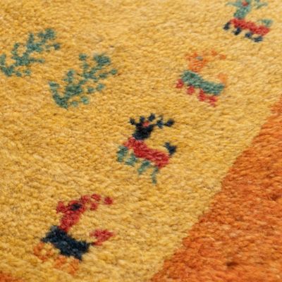 ★ペルシャ手織りギャッベ　チェアサイズ　２２
