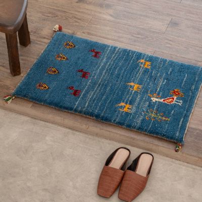 ペルシャ絨毯 ギャッベ coa569手織り 未使用品 在庫一掃セール gabbe ☆ペルシャ絨毯 手織りギャッベ ラグSサイズ〔1〕 | 三越