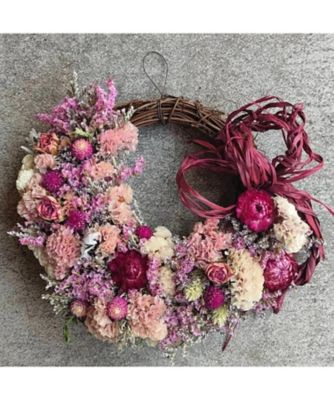 ドライフラワーハーフリース ドライフラワーハーフリース【Dried Flowers Half Wreath