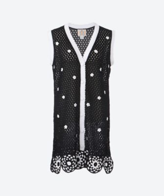 【SALE】三越伊勢丹オンラインストア ピマコットンベスト ブラック トップス【三越伊勢丹/公式】