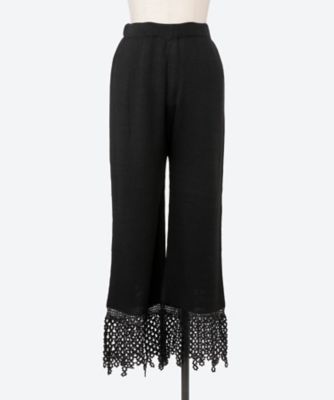 ROYAL ALPACA/ロイヤル アルパカ ピマコットンニットパンツ ブラック パンツ・ズボン【三越伊勢丹/公式】