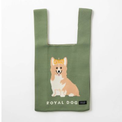 jubilee/ジュビリー ★ニットトートバッグ・英国ロイヤルコーギー（ＧＲＥＥＮ）