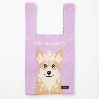 jubilee/ジュビリー ★ニットトートバッグ・英国ロイヤルコーギー（ＬＡＶＥＮＤＥＲ）