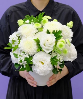 お悔み・お供え花弔事用供花 生花アレンジメント「清幽」 | 第一園芸