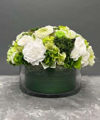 clover-green ⭐︎造花アレンジ 白 グリーン　高さ約50cm clover-green ⭐︎造花アレンジ 白 グリーン 高さ約50cm