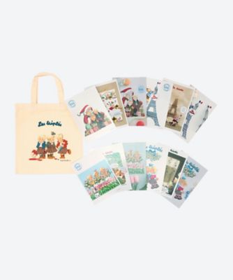 ＜Les Triples＞★みつごちゃんトートバッグ小＆ケース入ポストカード１２枚セット