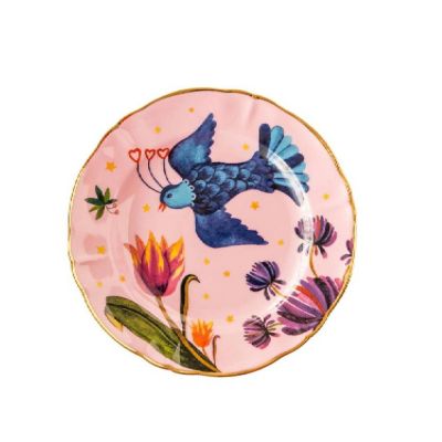 ＜BITOSSI HOME / ビトッシ ホーム＞★ゴールドリムデザートプレート　Ｌｉｔｔｌｅ　Ｂｉｒｄ