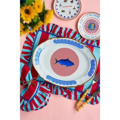 ☆ゴールドリムオーバルプレート Pesce | BITOSSI HOME