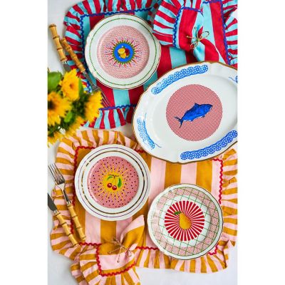 ☆ゴールドリムオーバルプレート Pesce | BITOSSI HOME