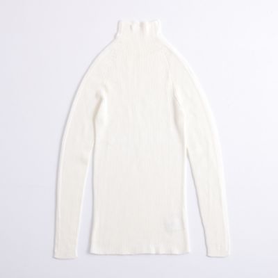NADELL/ナデル やわらかオーガニックコットン リブ編みニットタートル アイボリー ルームウェア【三越伊勢丹/公式】
