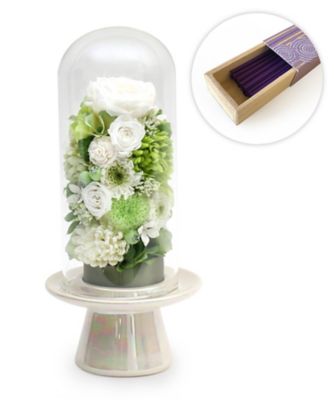 第一園芸/ダイイチエンゲイ アート & プリ「エデン」白(大)お線香セット ドライフラワー【三越伊勢丹/公式】