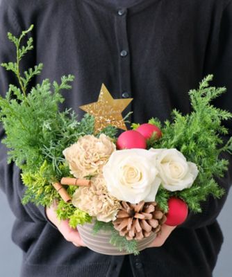 ハープ・限定品・Xmasアレンジメント miyu☆ クリスマス】クリスマスアレンジメント（生花） 12月17日