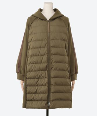 【SALE】noa-ge(Women/大きいサイズ)/ノアジェ 中わた段ボールニットコート(クローバー) カーキ コート・ジャケット【三越伊勢丹/公式】