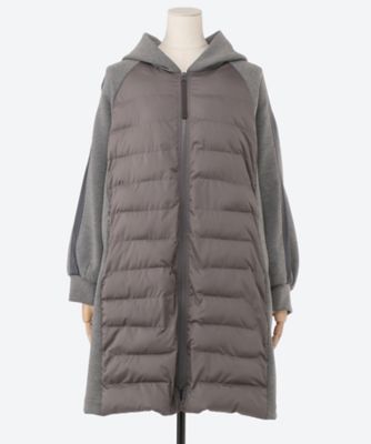 【SALE】noa-ge(Women/大きいサイズ)/ノアジェ 中わた段ボールニットコート(クローバー) グレー コート・ジャケット【三越伊勢丹/公式】