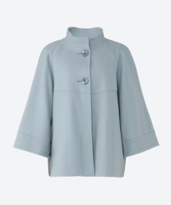 【SALE】noa-ge(Women/大きいサイズ)/ノアジェ ウール調フエルトジャケット(クローバー) サックス コート・ジャケット【三越伊勢丹/公式】