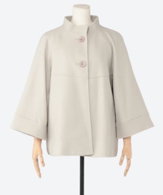 【SALE】noa-ge(Women/大きいサイズ)/ノアジェ ウール調フエルトジャケット(クローバー) ライトグレー コート・ジャケット【三越伊勢丹/公式】