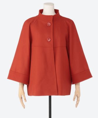 【SALE】noa-ge(Women/大きいサイズ)/ノアジェ ウール調フエルトジャケット(クローバー) オレンジケイ1 コート・ジャケット【三越伊勢丹/公式】