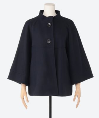 【SALE】noa-ge(Women/大きいサイズ)/ノアジェ ウール調フエルトジャケット(クローバー) ネービーブルー コート・ジャケット【三越伊勢丹/公式】