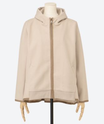 【SALE】noa-ge(Women/大きいサイズ)/ノアジェ ウール調フエルトジャケット(クローバー) ベージュ アウター【三越伊勢丹/公式】