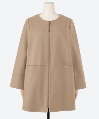 【SALE】noa-ge(Women/大きいサイズ)/ノアジェ ウール調フエルト配色コート(クローバー) チャイロ コート・ジャケット【三越伊勢丹/公式】