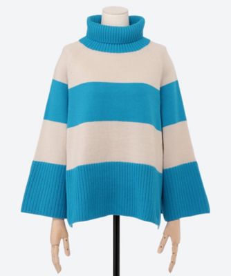 ウール混ボーダータートルネックセーター | LUNA＆CO