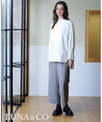 シルクシフォン ハイネックノースリーブブラウス | maison