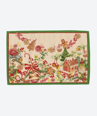 ＜Tessitura Toscana Telerie＞★クリスマスマット　〈マルツァぺぺ〉　８０ｃｍ