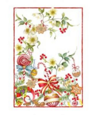 ＜Tessitura Toscana Telerie＞★クリスマスリネンキッチンクロス〈マルツァペペ〉パッリーネ