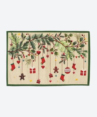 ＜Tessitura Toscana Telerie＞★クリスマスマット　〈ルーディー〉　８０ｃｍ
