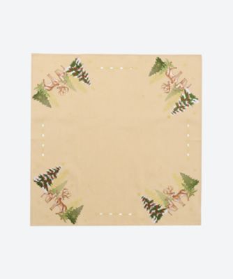 French Country/フレンチカントリー 刺繍テーブルクロス 「森のクリスマス」 テーブルウェア【三越伊勢丹/公式】