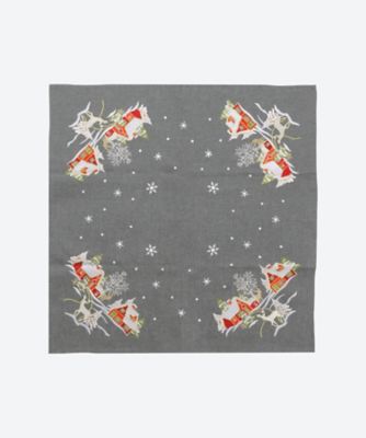 French Country/フレンチカントリー 刺繍テーブルクロス 「クリスマスのメゾン」 テーブルウェア【三越伊勢丹/公式】