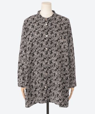 【SALE】INDIGO(Women/大きいサイズ)/インディゴ プリントチュニックブラウス(クローバー) クロ トップス【三越伊勢丹/公式】