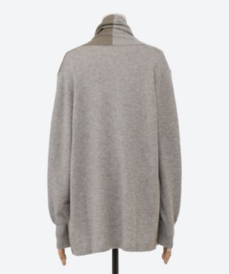 新品　メイメイ　meimei カーディガン　カシミヤ　バイカラー　M L 紺 新品 メイメイ meimei カーディガン カシミヤ バイカラー M L 紺