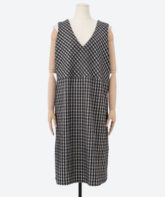 【SALE】Tasharuby(Women/大きいサイズ)/ターシャルビー 2wayコットンツィードジャンパースカート(クローバー) ブラック系 衣料品【三越伊勢丹/公式】