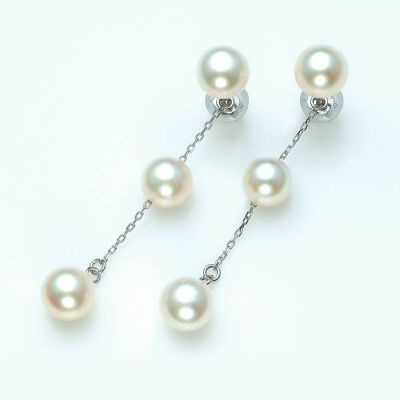 ★Ｋ１８ＷＧアコヤパールピアス
