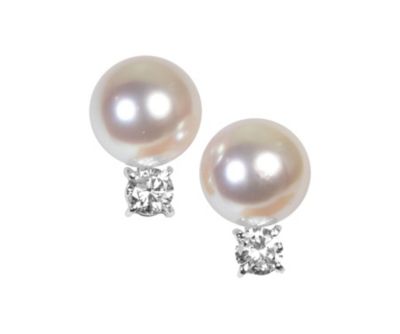 ★Ｐｔアコヤパール・ダイヤモンドピアス