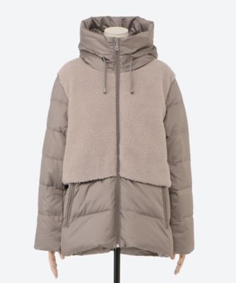 noa-ge/ノアジェ ★ボア使いタフタダウンコート