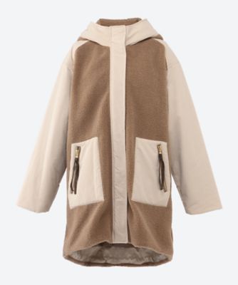 ＜noa-ge＞ボア使い中綿コート