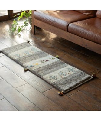 ★ペルシャ手織りギャッベ　ロングマットＳサイズ　５