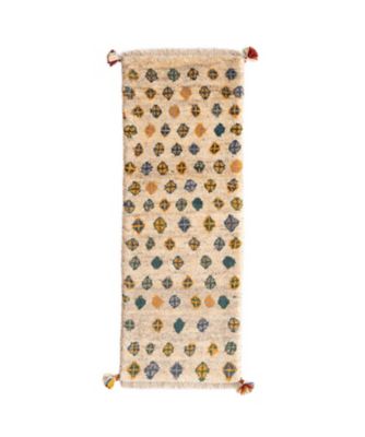 【SALE】三越伊勢丹オンラインストア ペルシャ手織りギャッベ ロングマットSサイズ 5（2）G1211 ラグ【三越伊勢丹/公式】