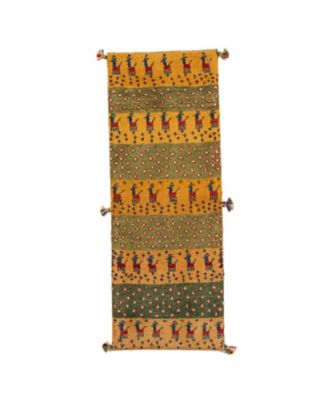 【SALE】三越伊勢丹オンラインストア ペルシャ手織りギャッベ ロングマットSサイズ 5（3）G1554 ラグ【三越伊勢丹/公式】