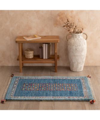 100cm 丸　ペルシャ手織りギャッベ カシュクリギャッベ リーズバフト ギャッベ 丸形 直径約100cm – Persiadirect