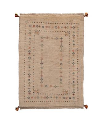 【SALE】三越伊勢丹オンラインストア ペルシャ手織りリーズバフトギャッベ 玄関マットMサイズ 7（5）G1641 ラグ【三越伊勢丹/公式】