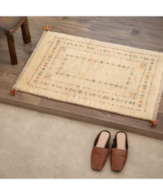 100cm 丸　ペルシャ手織りギャッベ カシュクリギャッベ リーズバフト ギャッベ 丸形 直径約100cm – Persiadirect