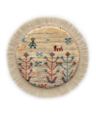 【SALE】三越伊勢丹オンラインストア ペルシャ手織りギャッベ 丸形 10（4）MSR12357 ラグ【三越伊勢丹/公式】