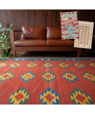 ★ペルシャ手織りキリム　ラグＬサイズ　１