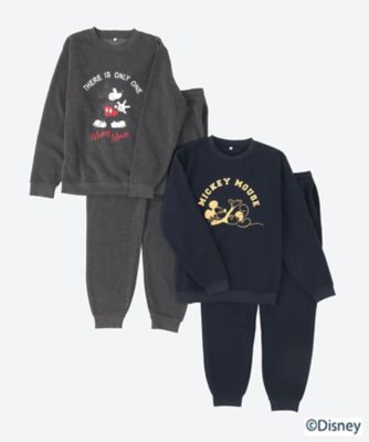 9508【年明け届】紳士ミッキーマウス裏起毛ルームウェア2点セット