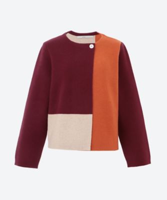 PLATINUM meimei(Women/大きいサイズ) /プラチナメイメイ ★配色編みカーディガン　Ｐ２２５ＢＣＤＡ３９９