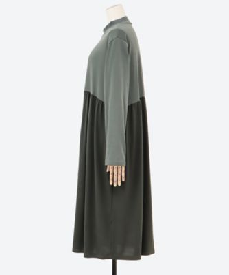 ☆異素材切替ワンピース（クローバー） | QUINTY (Women/大きいサイズ