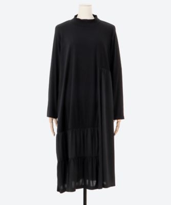 ☆異素材切替ワンピース（クローバー） | QUINTY (Women/大きいサイズ